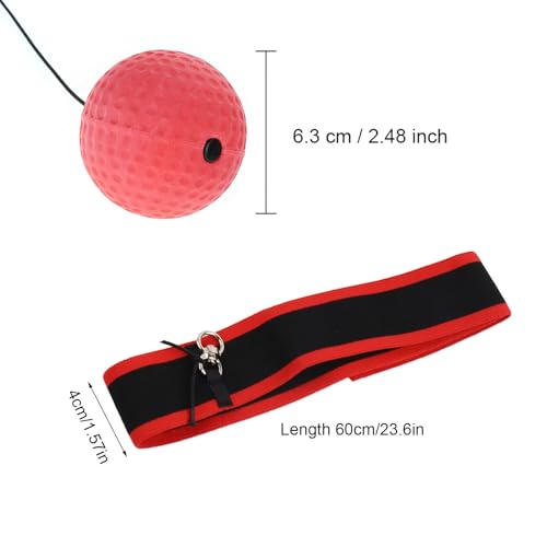 Boxing Reflex Ball, Training Reflex Ball with Adjustable Headband Boxing Gear Training Equipment for Hand Eye Coordination Punching Speed (E305-H01)