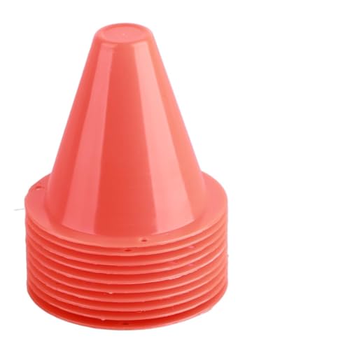 OUKENS Training Marker Cones, 10pcs 3 Inch Mini Sports Cones Football Training Sports Equipment Roller Skating Barriers Plastic Marker Holder Accessory for Fitness Practice - color: Orange