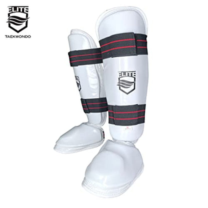 ELITE – Taekwondo Shin & Instep Guard for Kids & Adults (TKD Protector) - size: Small