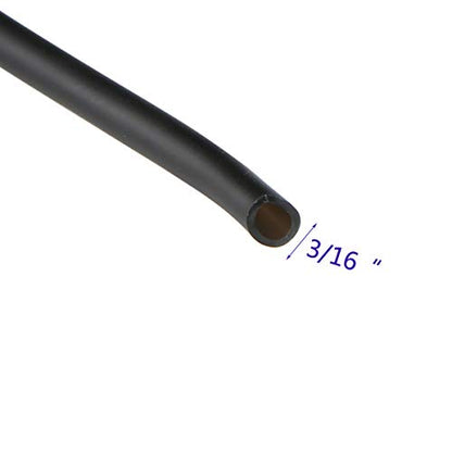 Aquarium 320 Feet Standard 3/16" Black Flexible Airline Tubing with Black Plastic Connectors for Fish Tank,Terrariums, and Hydroponics (320 Feet with connectors) - size: 320 Feet with connectors