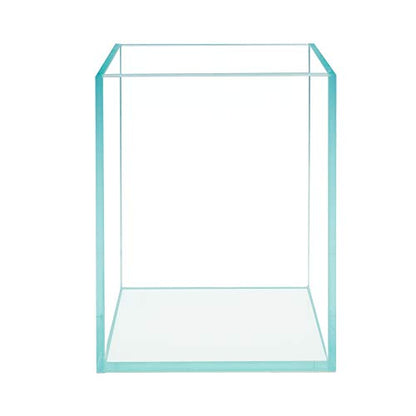 Nano Tall Rimless Frameless Extra Clear Glass Aquarium, Low Iron Glass Tank, 5mm Glass, White Leveling Mat Included, w/Lids Options - size: 2.6 GAL 7.8x7.8x9.8 in