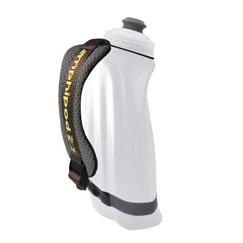 Amphipod Hydraform Handheld Bottle, Ergonomic BPA-Free Water Bottle, 12 oz. - color: Charcoal/Clear, size: 12 Ounces