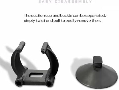 10Pcs Aquarium Suction Cup Clips, 18-22mm, Black, Universal Fish Tank Holders for Heaters, Pumps, Filters and Hood
