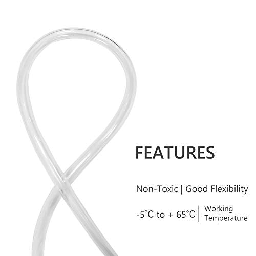 10ft x 5/8" ID Clear Vinyl Tubing, Flexible Hybrid PVC Tubing Hose, Lightweight Plastic Tube UV Chemical Resistant Vinyl Hose, BPA Free and Non Toxic - size: ID 5/8 INCH, style: 10 Feet