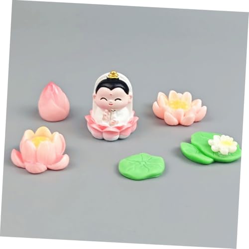 Abaodam 1set Lotus Resin Miniature Fish Tank Decorations of Floating Ornaments for Aquariums Bonsai Displays and Miniature Gardens and Easy to Clean