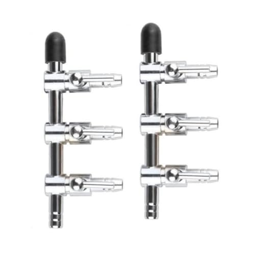 3-Way Aquarium Air Flow Control Lever Valve Distributor Splitter Pump Accessories 2Pcs