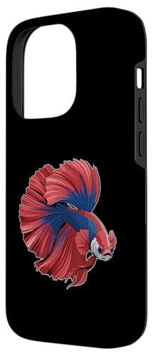 Colorful Betta Fish Portrait Vibrant Aquarium Art Case for iPhone 14 Pro