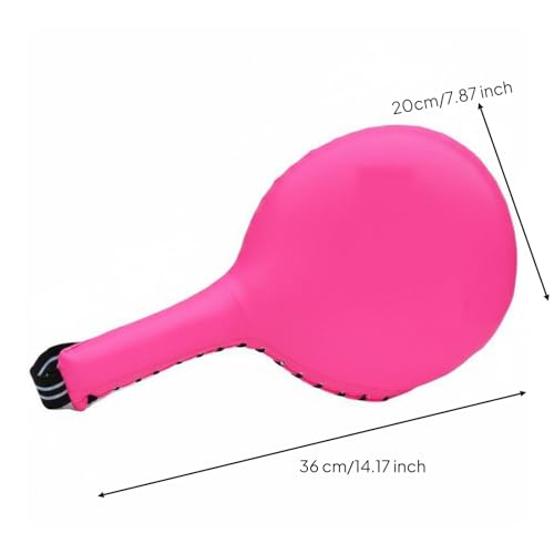 harayaa Arts Target Boxing Paddle Kick Practice Reaction Training PU Sponge Sports Gear Suitable for Beginners Home Gym Coaches, Pink