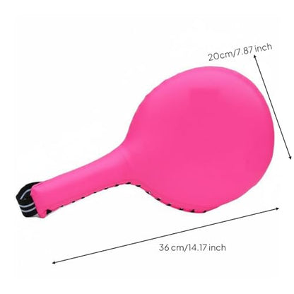 harayaa Arts Target Boxing Paddle Kick Practice Reaction Training PU Sponge Sports Gear Suitable for Beginners Home Gym Coaches, Pink