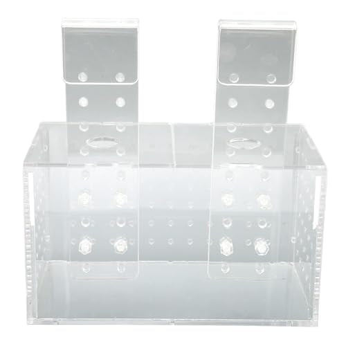 Fish Breeding Isolation Box with Transparent Lid, Acrylic Material, Easy Hook Installation for Fish Tank, Protect Newborn Fish, Improve Survival Rate (17 * 9 * 10CM)