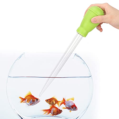 Fish Pipette Dropper Mini Manual Water Changer Aquarium Gravel Cleaner Waste Remover Changer Aquarium Dropper Pipette Feeder Water Transfer(Green)
