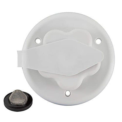 RecPro RV White City Water Fill Inlet Flange Brass with Check Valve | Made in America (No Hose Elbow)