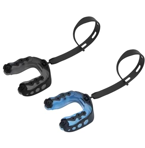 2 Pack Football Mouth Guard, Sports Mouth Guard Youth Football Mouthguard with Strap and Box Basketball, Sport Mouthguard for Lacrosse, Hockey, MMA(for Ages 8+)