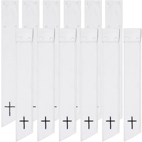 Fanfanwin 12 Pcs Football Streamer Towel with Buttons Bulk, White, Cross | Football Drip Thin Towel, Button Prevents Slipping, Quick Dry Sport Workout, Lightweight Sweat Absorbent Towel Athlete - color: White, style: Cross