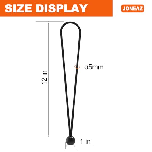 Ball Bungee Cords 12 inch, 50 Piece - size: 12 inch X 1 inch Ball