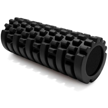 321 STRONG Patented 3-Zone Massage Roller, Medium Density for Exercise - color: Black
