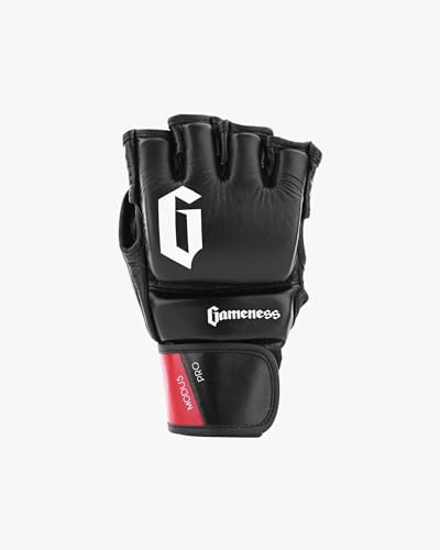 Gameness Pro Training Gloves - color: Black/White/Red, size: Medium