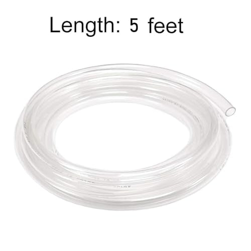 Clear Vinyl Tubing 1 1/2 Inch ID, Flexible PVC Hose, Lightweight Plastic Tubing, by 1.5 Inch ID, 5-Feet Length - size: ID 1.5 INCH, style: 5 Feet