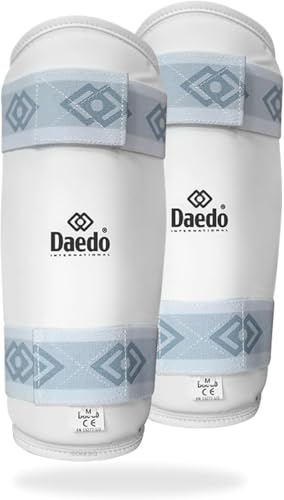 DAEDO Taekwondo Shin Guard - Lightweight & Comfortable with Two Elastic Straps for Secure Fit, Sizes XS-XL, Ideal for Taekwondo Competition & Training - size: X-Small