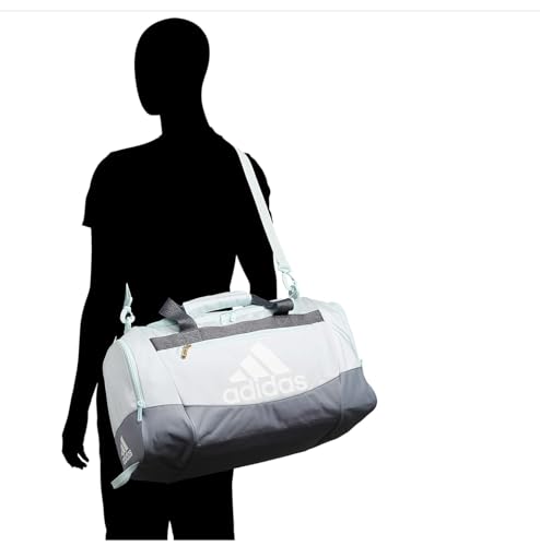 adidas Unisex Defender 4 Small Duffel Bag - color: Stone Wash White/Wonder Blue, size: Small (38L)