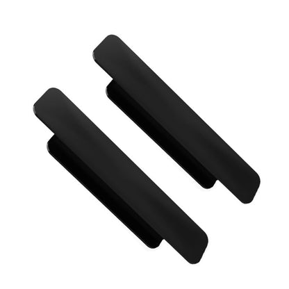 2Pack Set Adhesive Cabinet Handles,Stick On knob,Fish Tank Cover Pulls,Aquarium Hoods Handle,Black Plastic Pulls for Cabinet Closet,Glass Aquarium Lid