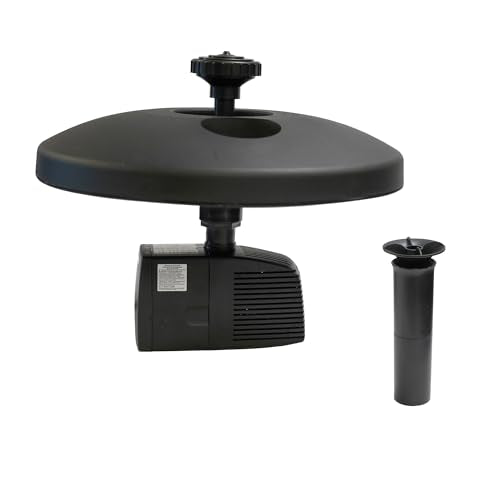 Small Floating Fountain – 750 GPH Pump for Ponds & Water Gardens – Adjustable 40" Spray – Color-Changing RGB LED Ring, Float, 3 Nozzles & 30' Cord
