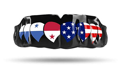 Impact Custom Professional All Sports Mouthguard -Flag Series - color: America/Panama Fangs
