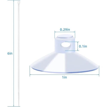 Plant Clips for Aquarium 100pcs Suction Cups with Zip Ties for Aquarium Fish Tank Decoration Moss Shrimp Nest