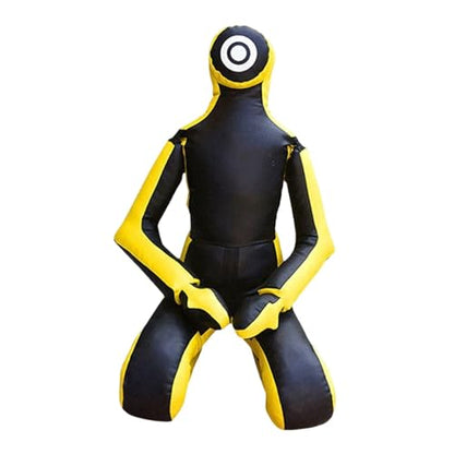 MMA Training Dummy for Grappling and Boxing, Unfilled Practice Tool, Yellow 68.8 inch