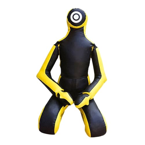 MMA Training Dummy for Grappling and Boxing, Unfilled Practice Tool, Yellow 68.8 inch