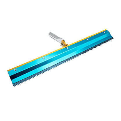 Stainless Steel Notched Squeegee Epoxy Cement Painting Coating Self Leveling Flooring Gear Rake Construction Hand Tools (3MM) - size: 3MM