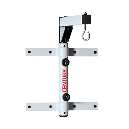 Century White Steel Wall Mount Heavy Bag Hanger for up to 100 lb Heavy Bags for Boxing, Martial Arts, and Home Gym Workouts