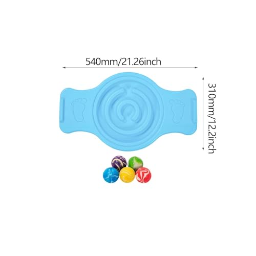 Balance Board Labyrinth Disks Sensory Training Anti-Slip Pedals Wobble Stability Board Strength Training for Kids Skiing Fitness - color: Blue