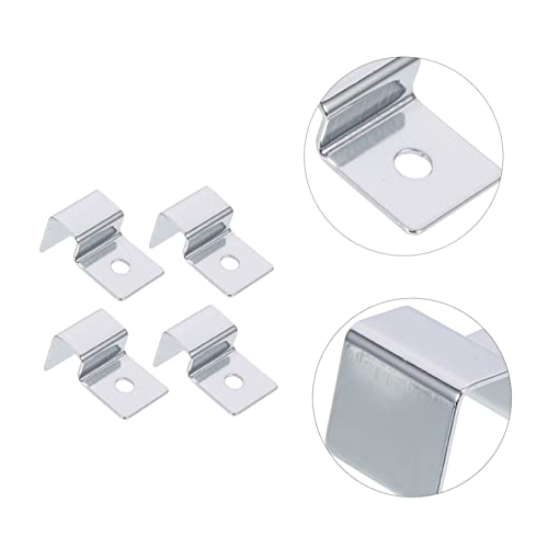 BESPORTBLE 4pcs Stainless Steel Fish Tank Lid Holders Easy Install Aquarium Glass Cover Racks Support for Thick Glass Fish Tank Accessories