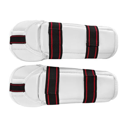 Fancyes Taekwondo Shin Protector Taekwondo Arm Shin Guards Impact Resistant Padded Protective Gear for Training Sparring Kickboxing, M
