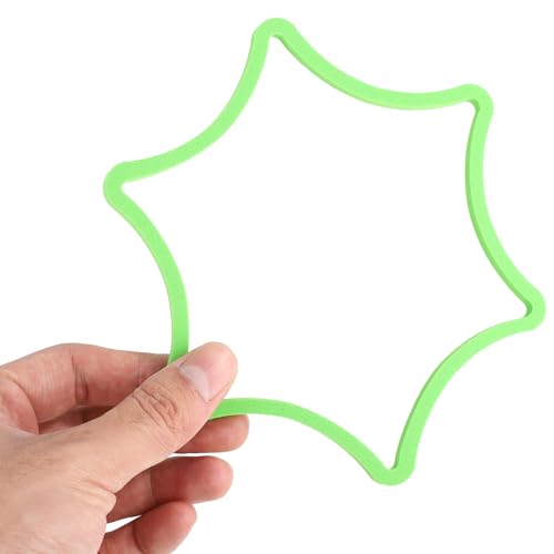 PEUTIER 5pcs Aquarium Floating Plant Rings, Foam Floating Plant Corral Flower Shaped Fish Feeding Rings Fish Tank Duckweed Food Ring for Intercepting Floating Plants (Green)