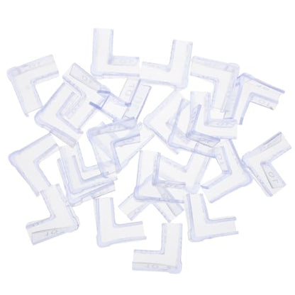 25pcs Fish Tank Corner Protectors L-Shaped Edge Guards 10mm Aquarium Glass Corner Guards Babyproofing Safety Covers for Furniture and Aquarium Edges