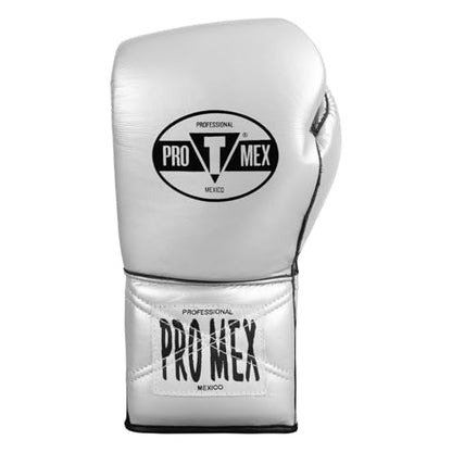 Title Boxing Pro Mex Professional Edge Lace Training/Sparring Boxing Gloves - color: Silver, size: 18 oz