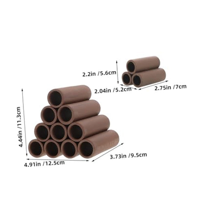 2pcs Pottery Shrimp Shelter Aquarium Spawning Tube Hideout for Shrimp Breeding Elegant Fish Tank Decor Easy to Install Habitat for Aquatic Pets
