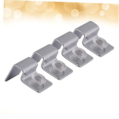 Happyyami 4pcs Fish Tank Glass Cover Clips Fish Tank Glass Cover Holder Glass Holder Glass Stand Stainless Steel Fish Tank Cover Holder Aquarium Glass Cover Support Acrylic Bracket