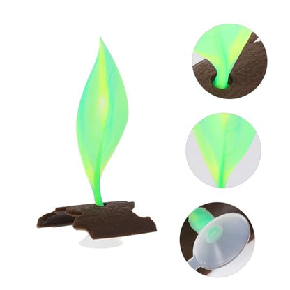 3pcs Fish Tank Silicone Leaf Bed Hammock Cup Aquarium Decoration for Freshwater and Fish Resting
