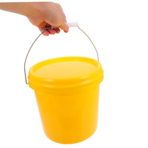 Heavy Duty Plastic Bucket with Lid Portable Water Pail with Handle Leakproof for Household Use Versatile Storage for Food Liquids Stackable Design
