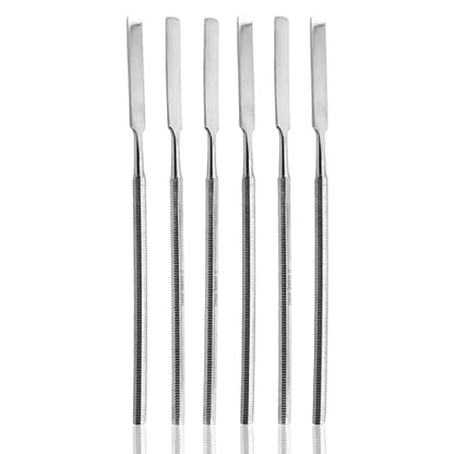 Cynamed Multi-Purpose Stainless Steel Spatula Set - 6-Piece Precision Craft, Medical & Dental Application Tools - Ideal for Mixing, Spreading & Smoothing Materials