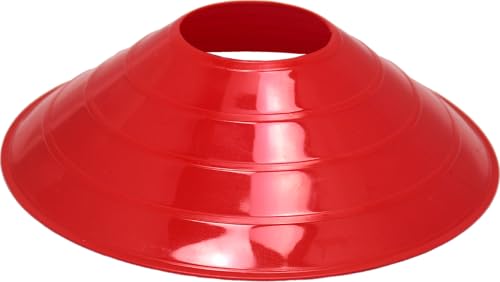 BlueDot Trading Pro Disc Cones High Visibility for Sports, Agility Training, Soccer, Football, Basketball, and Other Sports Durable Cone Markers for Adults or Kids (25-Pack), Red