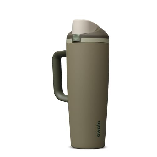 Owala FreeSip Tumbler Stainless Steel Water Bottle 30 oz Off Road | Triple-Layer Insulation | Leak-Proof Lid with Push-Button | Double Threaded Lid for Left and Right Handed Drinking - color: Off Road, size: 30.1 Ounces