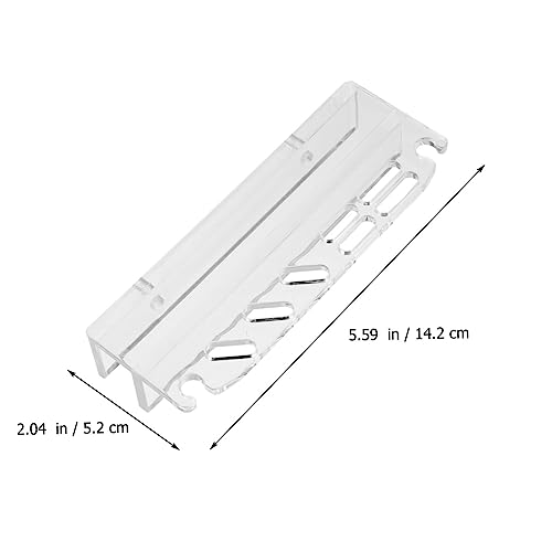 Happyyami Fish Tank Tool Holder Stand Acrylic Storage Rack for Aquarium Scissors and Tweezers Easy to Install Organizer for Efficient Tool Management