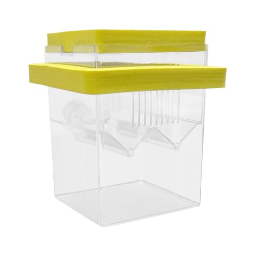 Aquarium Breeder Box – Fish Breeding Tank Box, Floating Fish Isolation Box With Suction Cups, Fish Egg Hatching Box For guppiess & Betta, Small Fish Breeder Tank, Fish Hatchery Box For Aquariums