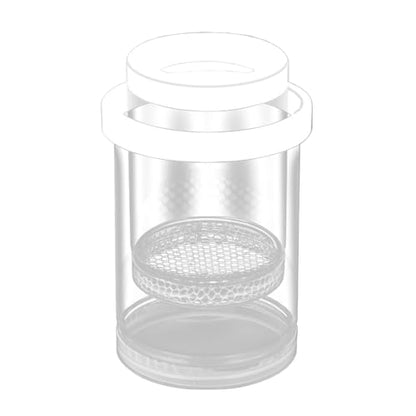 Fish Breeder Box - Clear Acrylic, Strong Suction Cups, V-Grate, Safe Fry Hatching Tank Guppy, Protects Fish, Betta Shrimp Isolation Space, Aquatic Separator Nursery | for Aquarium - color: White