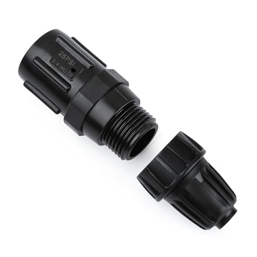 1 Pcs 25 PSI Pressure Regulator 3/4" FHT × 3/4" MHT Pressure Reducer Low Flow Valve,1 Pcs 3/4" to 1/2" Drip Irrigation Faucet Hose Adapter for Drip Irrigation System - size: 3/4" Pressure Regulator