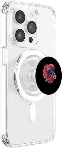 Colorful Betta Fish Portrait Vibrant Aquarium Art PopSockets PopGrip for MagSafe - style: Magnetic PopGrip